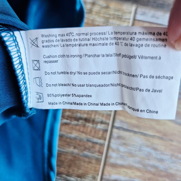 NWT EKOUAER Satin Night Sleepshirt Button-Down Pocket V-Neck Long Sleeve Blue - Picture 9 of 12